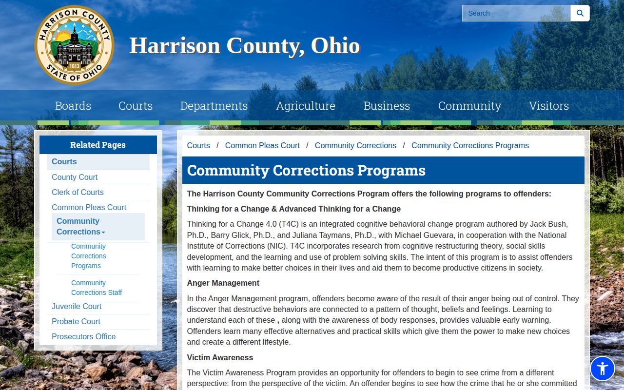 Harrison County probation and post-release supervision programs